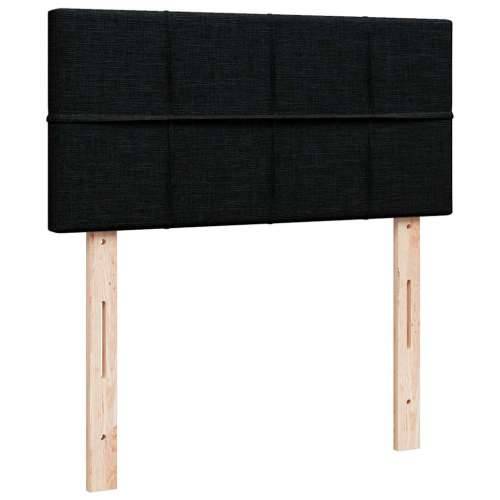 Otomanski krevet s madracem crni 100x200 cm tkanine - Crna 100 x 200 cm Blok s kvadratima Cijena