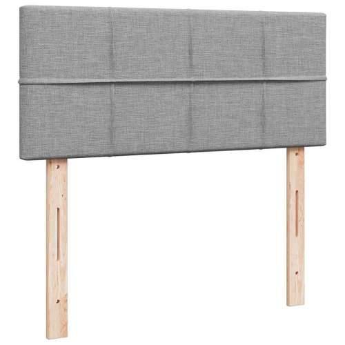 Otomanski krevet s madracem svijetlosivi 120x200 cm tkanine - Svjetlosiva 120 x 200 cm Blok s kvadratima Cijena