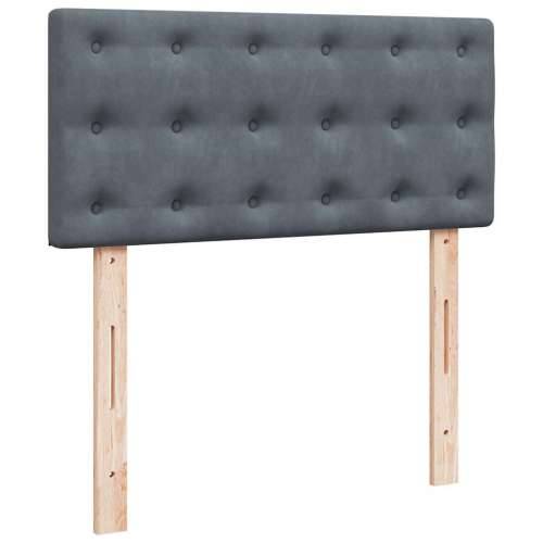 Otomanski okvir kreveta s madraca tamnosivi 80x200cm baršunasti - Tamno siva 80 x 200 cm gumbi Cijena