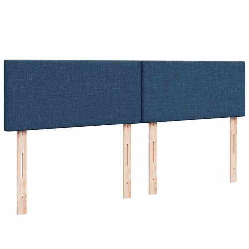 Otomanski okvir kreveta s madracima plavi 200x200cm tkanine - Plava 200 x 200 cm Gladak dizajn Cijena