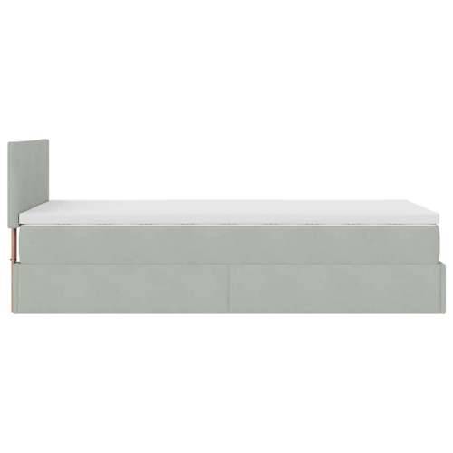 Okvir za krevet s madraca svjetlosivi 80x200 cm baršunasti - Svjetlosiva 80 x 200 cm Gladak dizajn Cijena