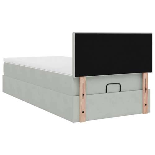 Okvir za krevet s madraca svjetlosivi 80x200 cm baršunasti - Svjetlosiva 80 x 200 cm Gladak dizajn Cijena