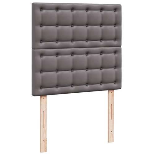 Otomanski krevet s madracem sivi 90x200 cm umjetna koža - Siva 90 x 200 cm Cijena