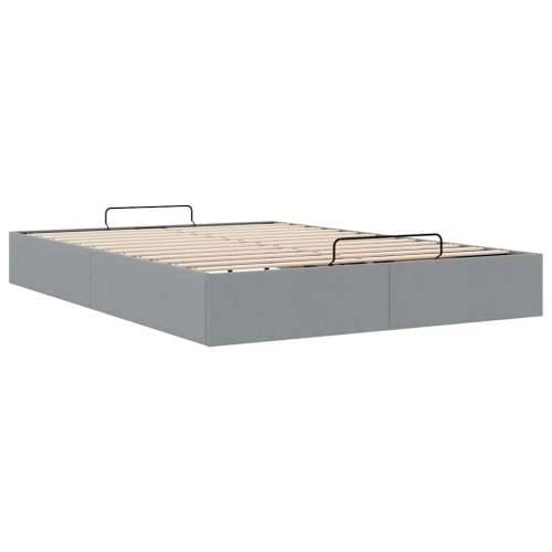 Okvir za krevet bez madraca svjetlosivi 140 x 190 cm od tkanine - Svjetlosiva 140 x 190 cm Cijena