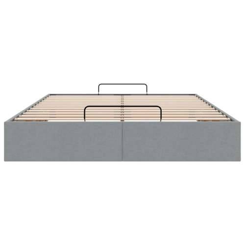 Okvir za krevet bez madraca svjetlosivi 140 x 190 cm od tkanine - Svjetlosiva 140 x 190 cm Cijena