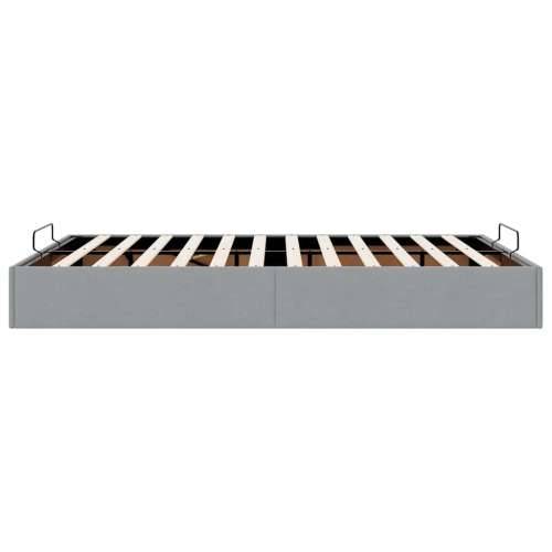 Okvir za krevet bez madraca svjetlosivi 140 x 190 cm od tkanine - Svjetlosiva 140 x 190 cm Cijena