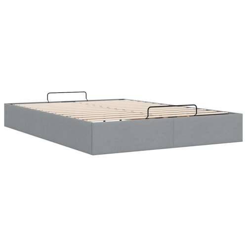 Okvir za krevet bez madraca svjetlosivi 140 x 190 cm od tkanine - Svjetlosiva 140 x 190 cm Cijena