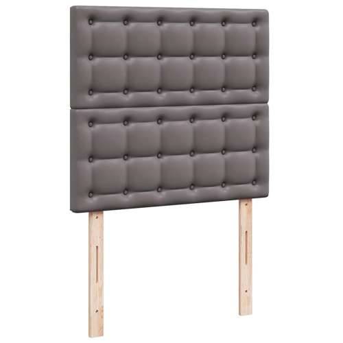Otomanski krevet s madracem sivi 100x200 cm umjetna koža - Siva 100 x 200 cm Cijena