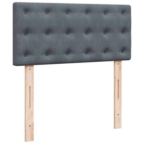 Otomanski okvir kreveta s madraca tamnosivi 80x200cm baršunasti - Tamno siva 80 x 200 cm gumbi Cijena