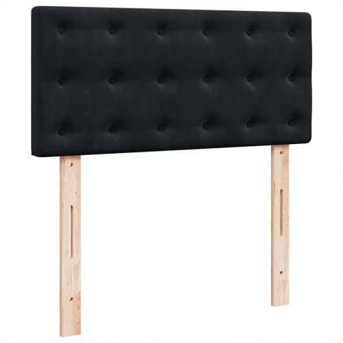 Otomanski okvir kreveta s madraca crni 90x190cm baršunasti - Crna 90 x 190 cm gumbi Cijena