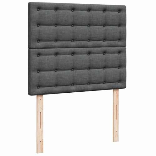 Otomanski krevet s madracem tamnosivi 120x190 cm tkanine - Tamno siva 120 x 190 cm gumbi Cijena