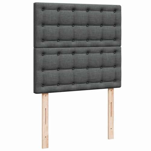 Otomanski krevet s madracem i LED tamnosivi 80x200cm tkanina - Tamno siva 80 x 200 cm gumbi Cijena
