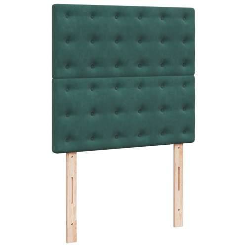Okvir kreveta s madracima tamnozeleni 100x200cm baršunasti - Tamnozelena 100 x 200 cm gumbi Cijena