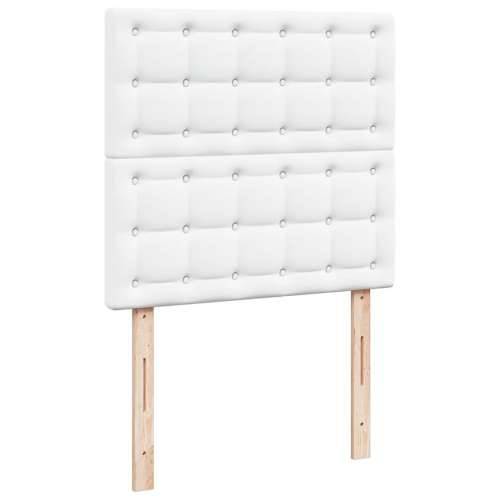 Okvir kreveta s madracima čisto bijela 200x200cm umjetna koža - Bijela 200 x 200 cm Cijena
