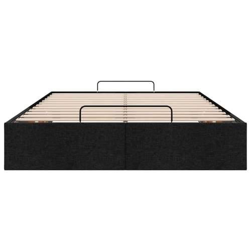 Otomanski okvir kreveta bez madraca crni 120x200 cm od tkanine - Crna 120 x 200 cm Cijena