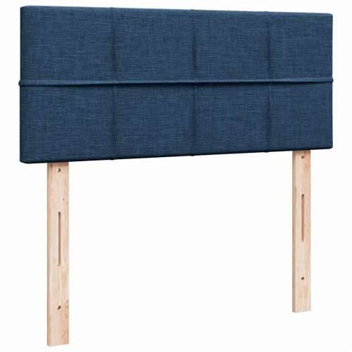 Otomanski krevet s madracem plavi 120x200 cm tkanine - Plava 120 x 200 cm Blok s kvadratima Cijena