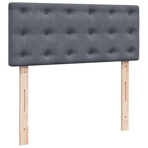 Okvir kreveta s madracem tamnosivi 120x200 cm baršunasti - Tamno siva 120 x 200 cm gumbi Cijena