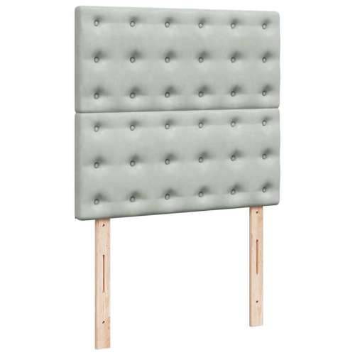 Okvir kreveta s madracima svijetlosivi 90x190cm baršunasti - Svjetlosiva 90 x 190 cm gumbi Cijena