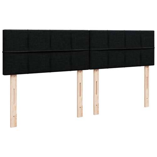 Okvir kreveta s madracima crni 160x200cm od tkanine - Crna 160 x 200 cm Blok s kvadratima Cijena