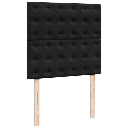 Otomanski okvir kreveta s madracima crni 80x200cm baršunasti - Crna 80 x 200 cm gumbi Cijena