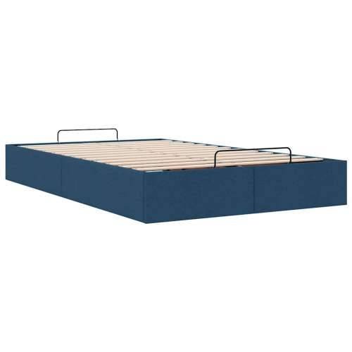 Otomanski okvir kreveta bez madraca plavi 120x200 cm od tkanine - Plava 120 x 200 cm Cijena