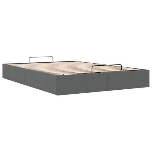 Okvir za krevet bez madraca tamnosivi 140 x 190 cm od tkanine - Tamno siva 140 x 190 cm Cijena