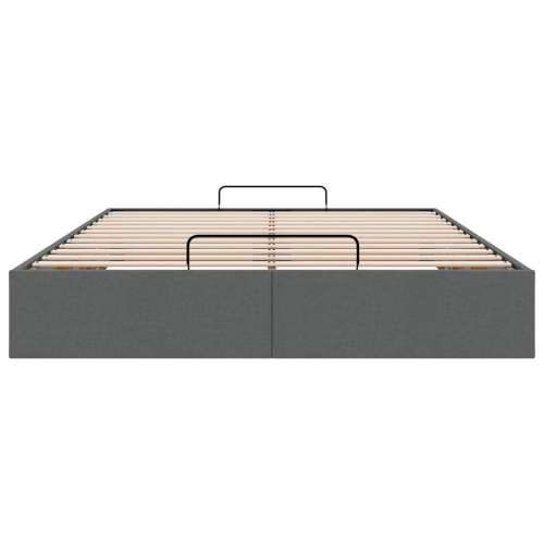 Okvir za krevet bez madraca tamnosivi 140 x 190 cm od tkanine - Tamno siva 140 x 190 cm Cijena