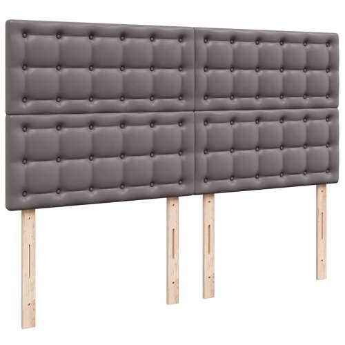 Otomanski okvir kreveta s madracem sivi 160x200cm umjetna koža - Siva 160 x 200 cm Cijena