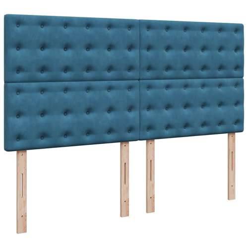 Otomanski okvir kreveta s madracima plavi 180x200cm baršunasti - Tamno plava 180 x 200 cm gumbi Cijena