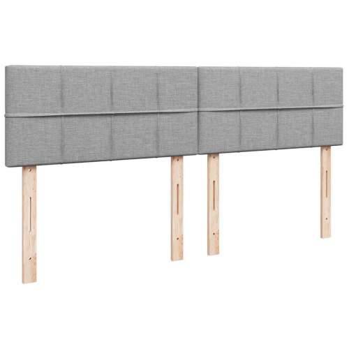 Okvir kreveta s madracima svijetlosivi 160x200cm od tkanine - Svjetlosiva 160 x 200 cm Blok s kvadratima Cijena