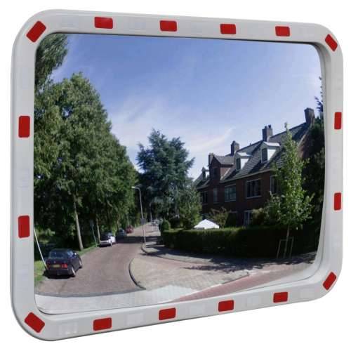 Konveksno pravokutno prometno ogledalo 60 x 80 cm s reflektorima Cijena