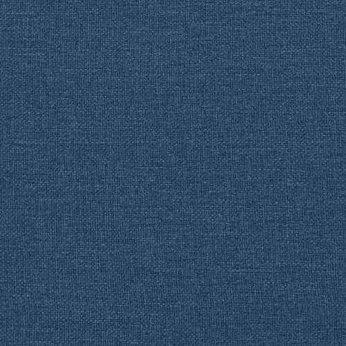 Otomanski krevet s madracem plavi 90x200 cm tkanine - Plava 90 x 200 cm Blok s kvadratima Cijena