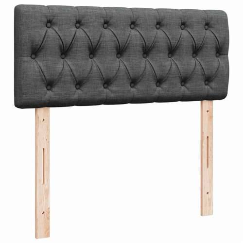 Otomanski krevet s madracem tamnosivi 120x190 cm tkanine - Tamno siva 120 x 190 cm Dizajn s gumbima Cijena