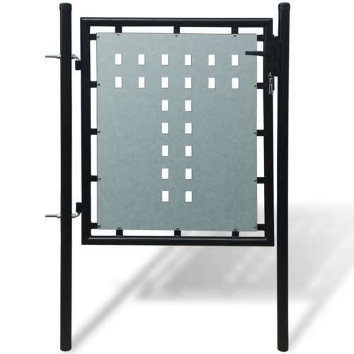Crna jednostruka vrata za ogradu 100 x 125 cm Cijena
