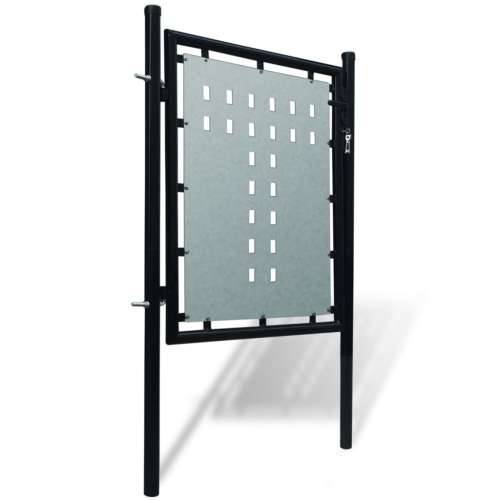 Crna jednostruka vrata za ogradu 100 x 125 cm Cijena