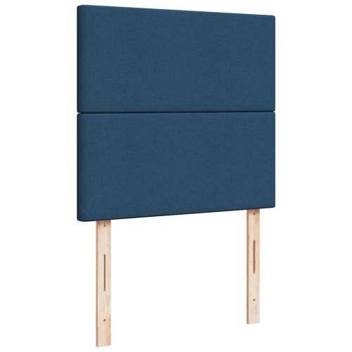 Otomanski krevet s madracem i LED plavi 90x200 cm tkanine - Plava 90 x 200 cm Gladak dizajn Cijena