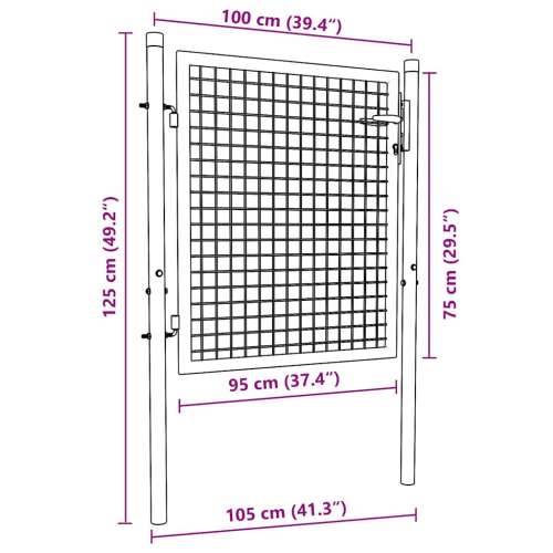 Vrata za ogradu čelična 100 x 75 cm zelena - 100 x 75 cm Cijena