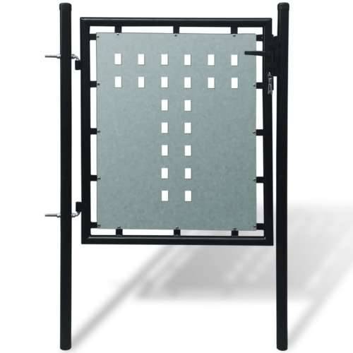 Crna jednostruka vrata za ogradu 100 x 150 cm Cijena