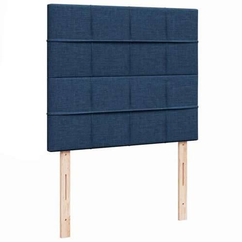 Otomanski krevet s madracem plavi 120x200 cm tkanine - Plava 120 x 200 cm Blok s kvadratima Cijena