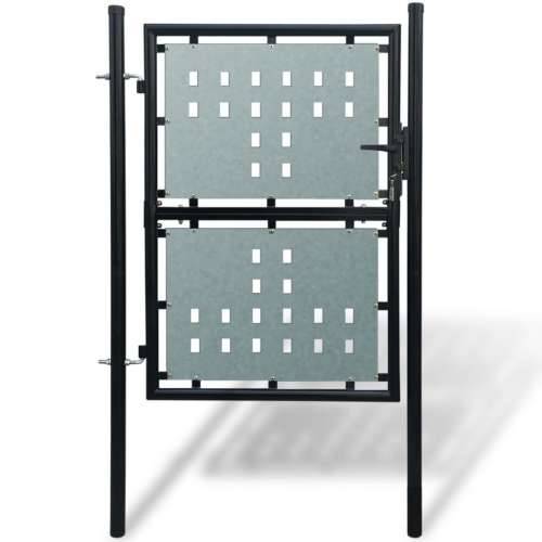 Crna jednostruka vrata za ogradu 100 x 200 cm Cijena