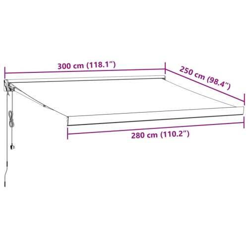 Tenda na automatsko uvlačenje smeđa 300 x 250 cm - Smeđa 300 x 250 cm 1 Cijena