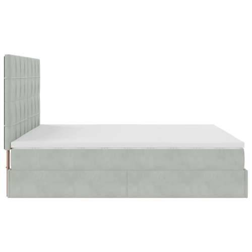 Okvir kreveta s madracima svijetlosivi 160x200cm baršunasti - Svjetlosiva 160 x 200 cm Blok s kvadratima Cijena
