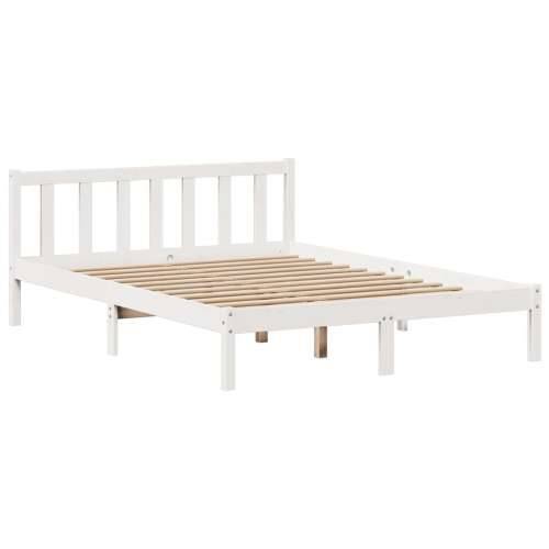 Krevet s regalom z knjige bez madraca bijeli 120x190cm borovina - Bijela 120 x 190 cm Cijena