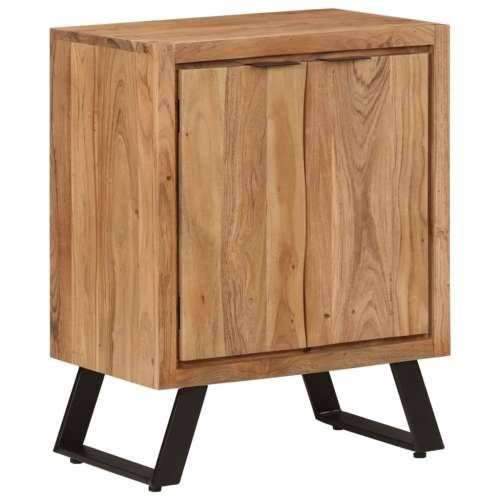 Komoda s 2 vratima 55 x 36 x 72 cm od masivnog bagremovog drva Cijena