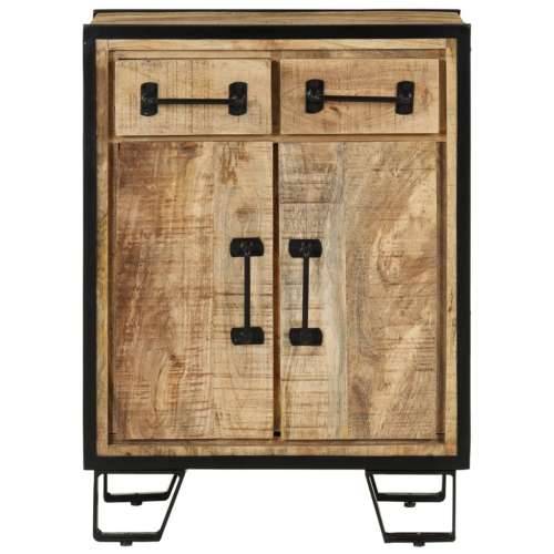 Komoda s 2 ladice 53 x 31 x 72 cm masivno drvo manga i željezo Cijena