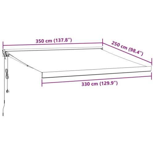 Tenda na automatsko uvlačenje smeđa 350 x 250 cm - Smeđa 350 x 250 cm 1 Cijena