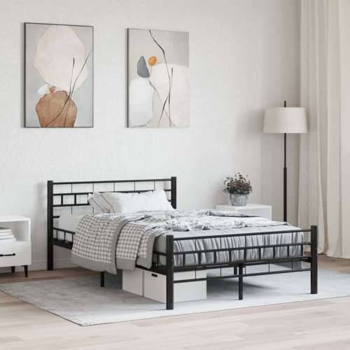 Okvir za krevet crni čelični 120 x 200 cm Cijena