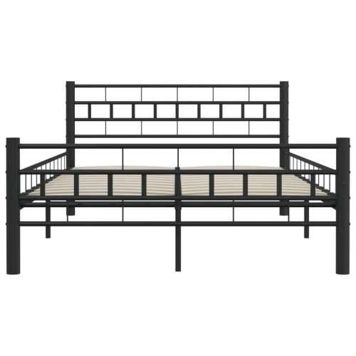 Okvir za krevet crni čelični 140 x 200 cm Cijena