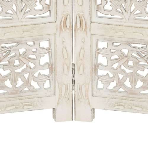 Sobna pregrada s 4 panela bijela 160x165 cm masivno drvo manga Cijena