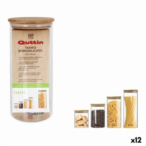staklenka Quttin Bamboo Borosilikatno staklo Silikon 1,25 L 10,2 x 22,8 cm (12 kom.) (9,5 x 21 cm) Cijena